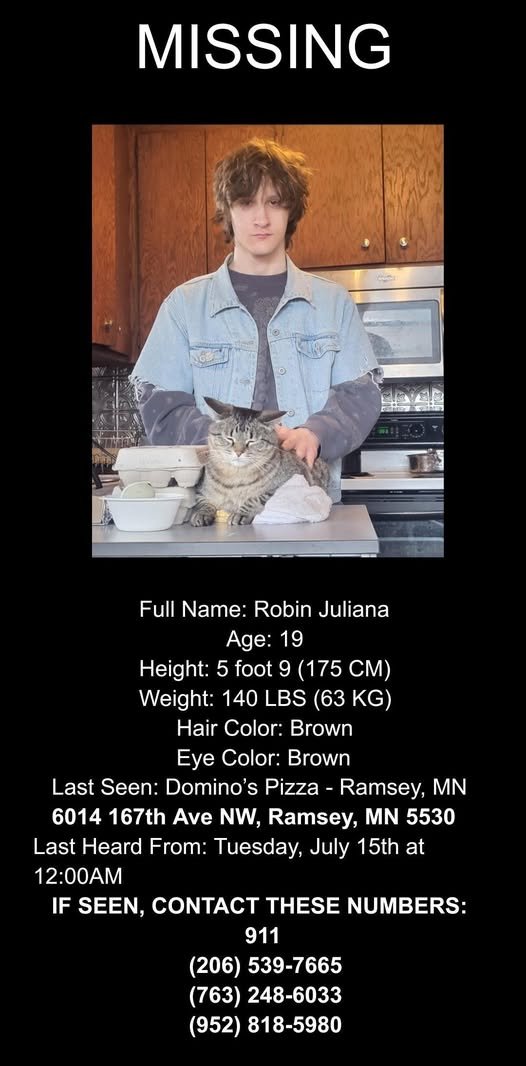 Robin Juliana Missing: Search For Missing 19 Year Old Underway – Ramsey, MN